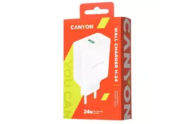 Зарядний пристрій Canyon Wall charger with 1*USB, QC3.0 24W (CNE-CHA24W) - Фото