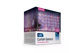 Гірлянда ColorWay штора водоспад 3x3м 300LED 220V кольорова (CW-GW-300L33VWFMC) - Фото
