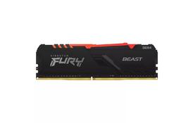 Модуль пам'яті для комп'ютера DDR4 16GB (2x8GB) 2666 MHz Beast RGB Black Kingston Fury (ex.HyperX) (KF426C16BBAK2/16) - Фото