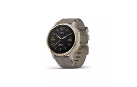 Смарт-часы Garmin fenix 6S Sapphire, Lt Gold w/Shale Suede Band (010-02159-40) - Фото