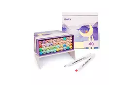 Маркер Arrtx Спиртові Alp ASM-02-PT01 40 кольорів, пастельні відтінки (LC302598) - Фото