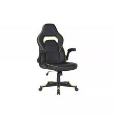 Кресло игровое 2E GAMING HEBI Black/Green (2E-GC-HEB-BK)