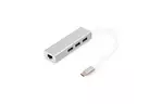 Концентратор Digitus USB-C - USB 3.0 3 Port Hub + Gigabit Ethernet (DA-70255)