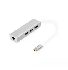 Концентратор Digitus USB-C - USB 3.0 3 Port Hub + Gigabit Ethernet (DA-70255)