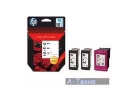 Картридж HP DJ No. 46 Ultra Ink Advantage 2Black+1Color (F6T40AE) - Фото