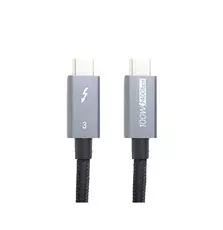 Дата USB-C кабель USB-C 2.0m Thunderbolt 3 40Gbps, 100W, 20V/ 5A, 4K/ PowerPlant (CA913343)