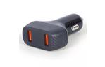 Зарядное устройство для Gembird 2 port 36W QC3.0 (TA-U2QC3-CAR-01)