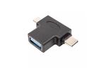 Переходник USB 3.0 Type-C, microUSB (M) to USB 3.0 OTG AF PowerPlant (CA913121)