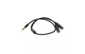 Переходник 3.5 mm (M) - 2x3.5 mm (F), 4 pin, 0.2 m PowerPlant (CA913206) - Фото