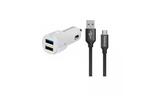 Зарядное устройство ColorWay 2USB 2.4A white + cable MicroUSB 2.1A 1m (CW-CASC005)