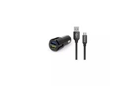 Зарядний пристрій ColorWay 2USB 2.4A black + cable MicroUSB 2.1A 1m (CW-CASC006) - Фото