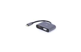 Переходник USB-C to HDMI/VGA, 4К 30Hz Cablexpert (A-USB3C-HDMIVGA-01) - Фото