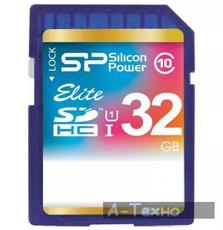 Карта памяти Silicon Power 32Gb SDHC class 10 (SP032GBSDHAU1V10)