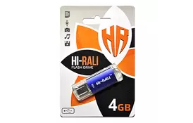 USB флеш накопичувач Hi-Rali 4GB Rocket Series Blue USB 2.0 (HI-4GBVCBL) - Фото