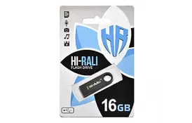 USB флеш накопичувач Hi-Rali 16GB Shuttle Series Black USB 2.0 (HI-16GBSHBK) - Фото