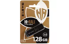 USB флеш накопичувач Hi-Rali 128GB Taga Series Black USB 3.0 (HI-128GBTAG3BK) - Фото
