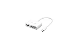 Переходник USB Type C to HDMI + VGA MM123 white Ugreen (30843) - Фото