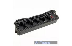 Фільтр живлення PATRON 5.0m (SP-55), 5 розеток BLACK (EXT-PN-SP-55) - Фото