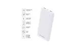 Батарея универсальная ColorWay 10 000 mAh Slim, White (CW-PB100LPF2WT)