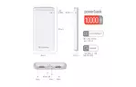 Батарея универсальная ColorWay 10 000 mAh Slim, White (CW-PB100LPF2WT)