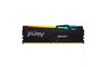 Модуль памяти для компьютера DDR5 16GB 5200MHz Beast Black RGB Kingston Fury (ex.HyperX) (KF552C40BBA-16)