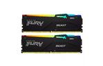 Модуль памяти для компьютера DDR5 16GB (2x8GB) 4800 MHz FURY Beast RGB Kingston Fury (ex.HyperX) (KF548C38BBAK2-16)