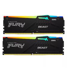 Модуль памяти для компьютера DDR5 16GB (2x8GB) 5600 MHz Beast RGB Kingston Fury (ex.HyperX) (KF556C40BBAK2-16)