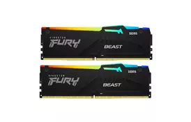 Модуль памяти для компьютера DDR5 32GB (2x16GB) 5600 MHz FURY Beast RGB Kingston Fury (ex.HyperX) (KF556C40BBAK2-32) - Фото