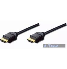 Кабель мультимедийный HDMI to HDMI 2.0m DIGITUS (AK-330114-020-S)