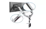 Digitus Крепление Dual Monitor Clamp gas spring, 15-32'', с наклоном, поворотом