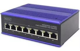 Digitus Коммутатор Industrial 8 Port Fast Ethernet PoE Switch, Unmanaged - Фото