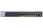 NETGEAR Коммутатор MS510TXPP, 8-Port PoE+ (180Вт): 4x1GE, 2x2, 5GE, 2x5GE. 1x10GE, 1xSFP+, управляемый