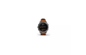 Смарт-годинник Garmin fenix 7 Sapph Solar Titanium w/Chestnut Leather Band, GPS (010-02540-31) - Фото