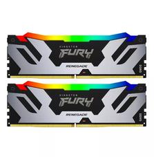 Модуль памяти для компьютера DDR5 32GB (2x16GB) 6400 MHz Renegade Silver RGB Kingston Fury (ex. HyperX) (KF564C32RSAK2-32)