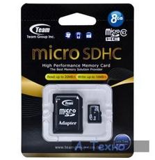 Карта памяти Team 8Gb microSDHC class 10 (TUSDH8GCL1003)