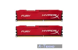 Модуль памяти для компьютера DDR3 16Gb (2x8GB) 1866 MHz HyperX Fury Red Kingston (HX318C10FRK2/16) - Фото