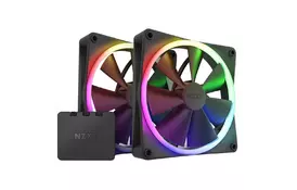 Кулер до корпусу NZXT F140RGB Twin (Black) (RF-R14DF-B1) - Фото
