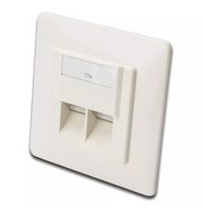 Настенная розетка DIGITUS Cat. 5e,2xRJ45,8P8C, для скрытой проводки (DN-9001-N)