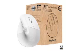 Мишка Logitech Lift Vertical Ergonomic Wireless/Bluetooth for Business Off-white (910-006496) - Фото