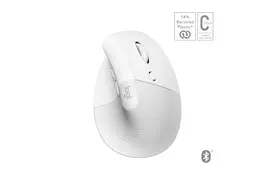 Мишка Logitech Lift for Mac Vertical Ergonomic Mouse Off White (910-006477) - Фото