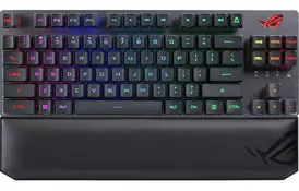 ASUS Клавіатура ROG Strix Scope RX TKL Wireless Deluxe RGB 84key USB/WL/BT EN Black - Фото