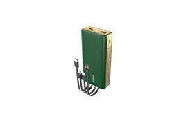 Батарея универсальная Dudao K4Pro 20000mAh, с монтажными cables, LED display, green (6973687242145) - Фото