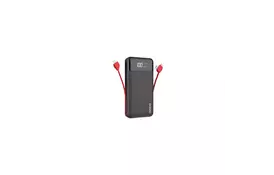 Батарея универсальная Dudao K1Pro 20000mAh, with built-in cables, black (6970379617588) - Фото