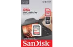 SanDisk Карта памяти SD 128GB C10 UHS-I R140MB/s Ultra