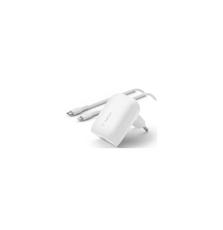 Зарядное устройство для Belkin Home Charger 30W PD PPS USB-C - Lightning 1m (WCA005VF1MWH-B5)