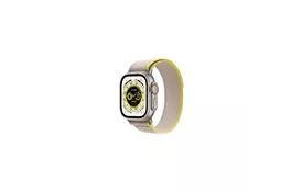 Смарт-годинник Apple Watch Ultra GPS + Cellular, 49mm Titanium Case with Yellow/Beige Trail Loop M/L (MQFU3UL/A) - Фото