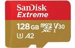 SanDisk Карта памяти microSD 128GB C10 UHS-I U3 R190/W90MB/s Extreme V30+SD
