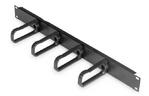 Digitus Кабельный организатор 19'' 1U, 4xRings 44x97mm, RAL 9005