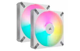 Кулер для корпуса Corsair AF140 RGB Elite White Dual Pack (CO-9050160-WW) - Фото