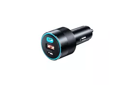 Зарядное устройство Choetech car 2хUSB-C+USB-A 130W QC3.0/PD/PPS black (TC0011-BK) - Фото